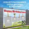 Motivvorlage für Geburtstagsbanner, Geburtstagsbanner, Banner zum Geburtstag, Transparent zum Geburtstag, Geburtstagstransparent