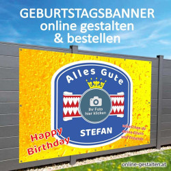 Geburtstagsbanner, Banner zum Geburtstag, Transparent zum Geburtstag, Geburtstagstransparent