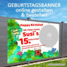 Banner Geburtstag, Geburtstagsbanner, Transparent zum Geburtstag, Geburtstagstransparent, Plakat Geburtstag