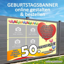 Banner Geburtstag, Geburtstagsbanner, Transparent zum Geburtstag, Geburtstagstransparent, Plakat Geburtstag