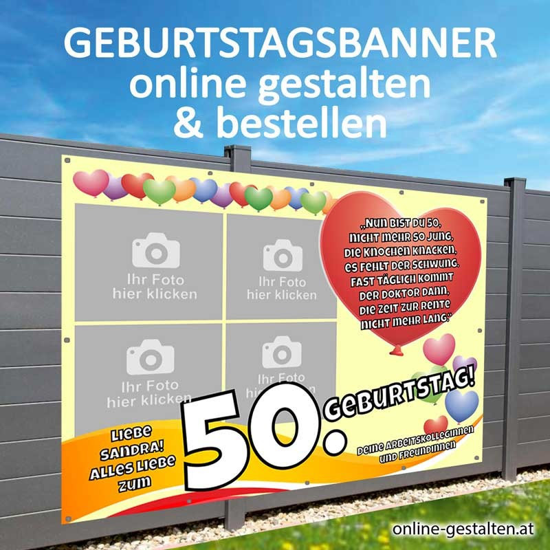 Banner Geburtstag, Geburtstagsbanner, Transparent zum Geburtstag, Geburtstagstransparent, Plakat Geburtstag