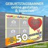 Banner Geburtstag, Geburtstagsbanner, Transparent zum Geburtstag, Geburtstagstransparent, Plakat Geburtstag