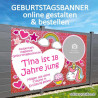 Banner Geburtstag, Geburtstagsbanner, Transparent zum Geburtstag, Geburtstagstransparent, Plakat Geburtstag