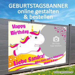 Banner Geburtstag, Geburtstagsbanner, Transparent zum Geburtstag, Geburtstagstransparent, Plakat Geburtstag