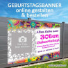 Banner Geburtstag, Geburtstagsbanner, Transparent zum Geburtstag, Geburtstagstransparent, Plakat Geburtstag