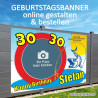Banner Geburtstag, Geburtstagsbanner, Banner zum Geburtstag, Transparent zum Geburtstag, Geburtstagstransparent, Fischer