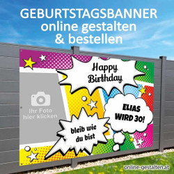 Banner Geburtstag, Geburtstagsbanner, Transparent zum Geburtstag, Geburtstagstransparent, Plakat Geburtstag