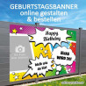 Banner Geburtstag, Geburtstagsbanner, Transparent zum Geburtstag, Geburtstagstransparent, Plakat Geburtstag