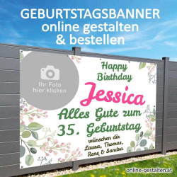 Banner Geburtstag, Geburtstagsbanner, Transparent zum Geburtstag, Geburtstagstransparent, Plakat Geburtstag
