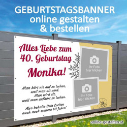 Banner Geburtstag, Geburtstagsbanner, Transparent zum Geburtstag, Geburtstagstransparent, Plakat Geburtstag