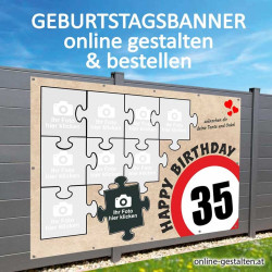 Banner Geburtstag, Geburtstagsbanner, Transparent zum Geburtstag, Geburtstagstransparent, Plakat Geburtstag