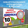 Banner Geburtstag, Geburtstagsbanner, Transparent zum Geburtstag, Geburtstagstransparent, Plakat Geburtstag