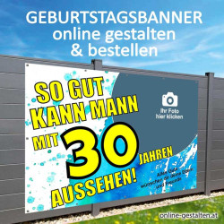 Banner Geburtstag, Geburtstagsbanner, Transparent zum Geburtstag, Geburtstagstransparent, Plakat Geburtstag