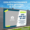 Banner Geburtstag, Geburtstagsbanner, Transparent zum Geburtstag, Geburtstagstransparent, Plakat Geburtstag