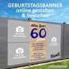 Banner Geburtstag, Geburtstagsbanner, Transparent zum Geburtstag, Geburtstagstransparent, Plakat Geburtstag