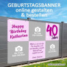 Banner Geburtstag, Geburtstagsbanner, Transparent zum Geburtstag, Geburtstagstransparent, Plakat Geburtstag
