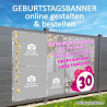 Banner Geburtstag, Geburtstagsbanner, Transparent zum Geburtstag, Geburtstagstransparent, Plakat Geburtstag