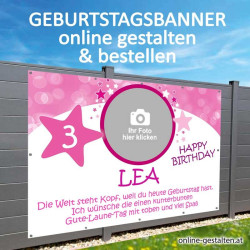 Banner Geburtstag, Geburtstagsbanner, Transparent zum Geburtstag, Geburtstagstransparent, Plakat Geburtstag