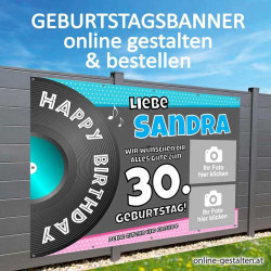 Geburtstagsbanner, Banner Geburtstag, Plakat Geburtstag