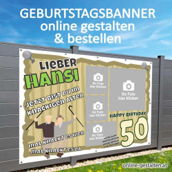 Banner Geburtstag, Geburtstagsbanner, Transparent zum Geburtstag, Geburtstagstransparent, Plakat Geburtstag