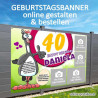 Geburtstagsbanner, Banner Geburtstag, Plakat Geburtstag, Transparent Geburtstag