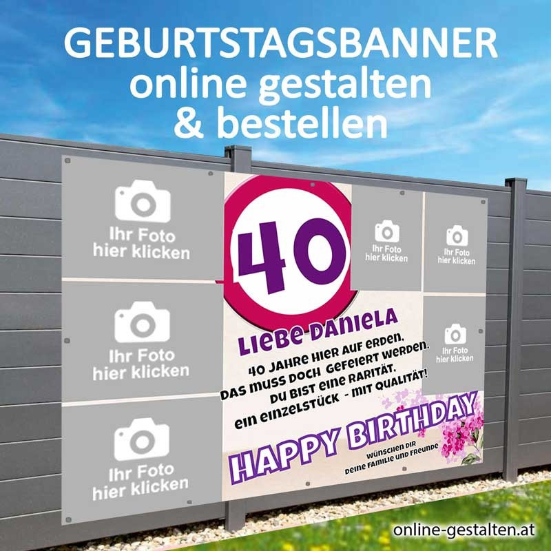 Geburtstagsbanner, Banner Geburtstag, Plakat Geburtstag, Transparent Geburtstag