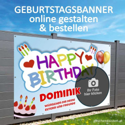 Geburtstagsbanner, Banner zum Geburtstag, Transparent zum Geburtstag, Geburtstagstransparent