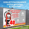 Geburtstagsbanner, Banner Geburtstag Feuerwehr, Feuerwehrbanner, Banner Feuerwehr