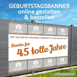 Banner Geburtstag, Geburtstagsbanner, Transparent zum Geburtstag, Geburtstagstransparent, Plakat Geburtstag