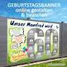 Banner Geburtstag, Geburtstagsbanner, Transparent zum Geburtstag, Geburtstagstransparent, Plakat Geburtstag