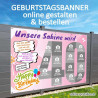 Banner Geburtstag, Geburtstagsbanner, Transparent zum Geburtstag, Geburtstagstransparent, Plakat Geburtstag
