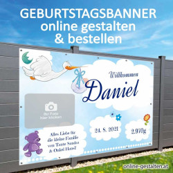 Banner Geburtstag, Geburtstagsbanner, Transparent zum Geburtstag, Geburtstagstransparent, Plakat Geburtstag