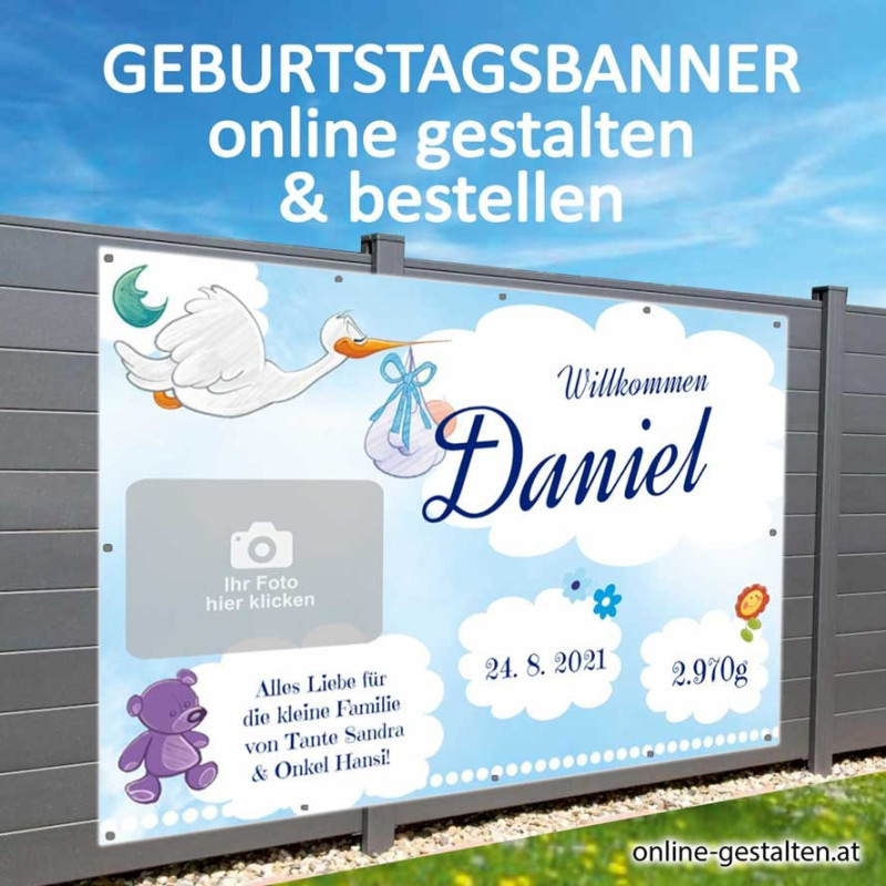 Banner Geburtstag, Geburtstagsbanner, Transparent zum Geburtstag, Geburtstagstransparent, Plakat Geburtstag