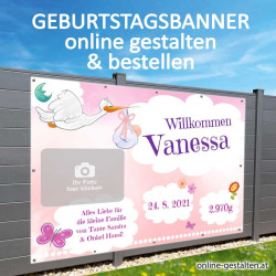 GEBURTSTAGSBANNER online gestalten und bestellen I online-gestalten.at