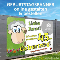 Geburtstagsbanner, Geburtstagsbanner, Banner zum Geburtstag, Transparent zum Geburtstag, Geburtstagstransparent