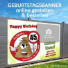 Geburtstagsbanner, Geburtstagsbanner, Banner zum Geburtstag, Transparent zum Geburtstag, Geburtstagstransparent