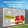 Geburtstagsbanner, Geburtstagsbanner, Banner zum Geburtstag, Transparent zum Geburtstag, Geburtstagstransparent