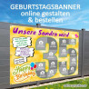 Banner Geburtstag, Geburtstagsbanner, Transparent zum Geburtstag, Geburtstagstransparent, Plakat Geburtstag, 35 Geburtstag