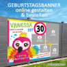 Banner Geburtstag, Geburtstagsbanner, Transparent zum Geburtstag, Geburtstagstransparent, Plakat Geburtstag, 40 Geburtstag
