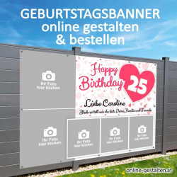 Banner Geburtstag, Geburtstagsbanner, Transparent zum Geburtstag, Geburtstagstransparent, Plakat Geburtstag, 40 Geburtstag