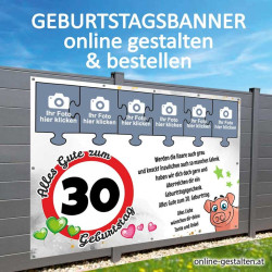 Banner Geburtstag, Geburtstagsbanner, Transparent zum Geburtstag, Geburtstagstransparent, Plakat Geburtstag, 40 Geburtstag
