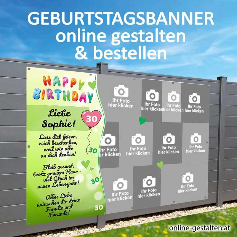 Banner Geburtstag, Geburtstagsbanner, Transparent zum Geburtstag, Geburtstagstransparent, Plakat Geburtstag, 40 Geburtstag