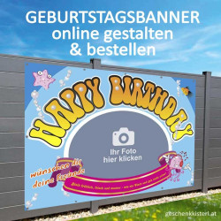 Geburtstagsbanner, Geburtstagsbanner, Banner zum Geburtstag, Transparent zum Geburtstag, Geburtstagstransparent