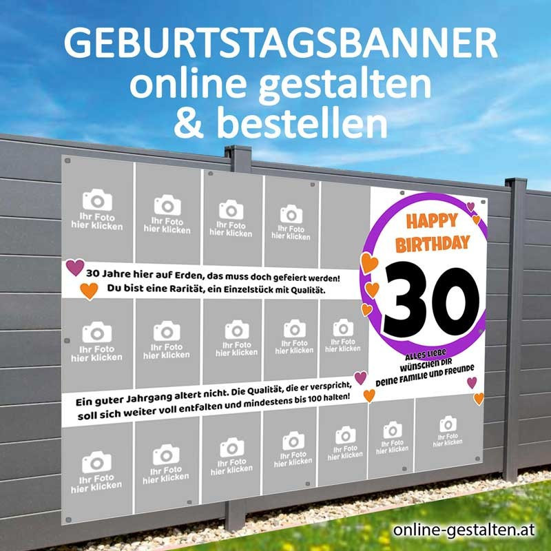 Banner Geburtstag Geburtstagsbanner Plakat Geburtstag Fotobanner Collage Geburtstag