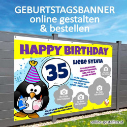 Banner Geburtstag Geburtstagsbanner Plakat Geburtstag Fotobanner Collage Geburtstag