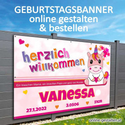 Banner zur Geburt, Plakat zur Geburt, Panner zur Geburt, Geburtsgeschenke, Babybanner, Banner für Baby, Mädchen, Junge