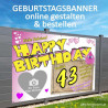 Geburtstagsbanner, Geburtstagsbanner, Banner zum Geburtstag, Transparent zum Geburtstag, Geburtstagstransparent