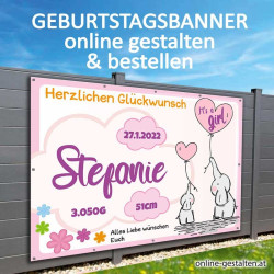 Banner zur Geburt, Plakat zur Geburt, Panner zur Geburt, Geburtsgeschenke, Babybanner, Banner für Baby, Mädchen, Junge