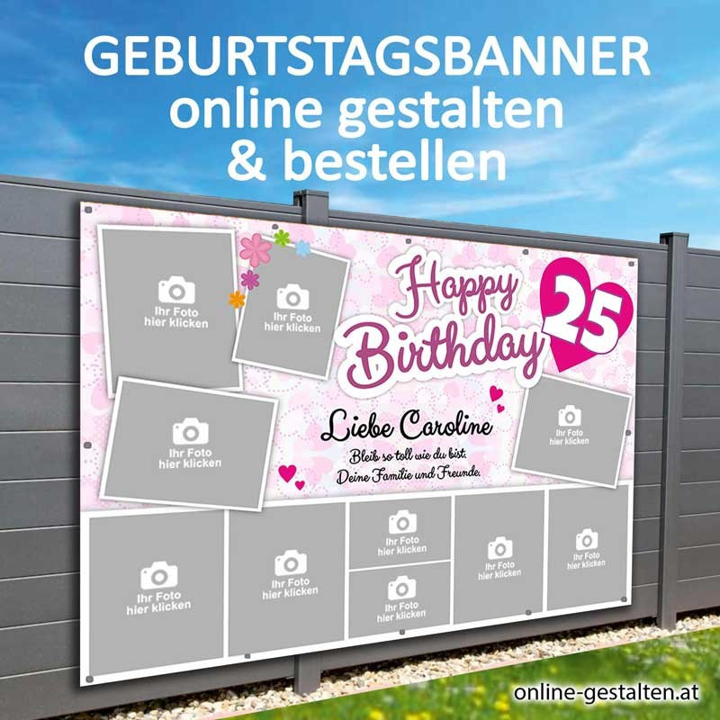 Banner Geburtstag Geburtstagsbanner Plakat Geburtstag Fotobanner Collage Geburtstag