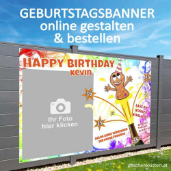 Geburtstagsbanner, Geburtstagsbanner, Banner zum Geburtstag, Transparent zum Geburtstag, Geburtstagstransparent